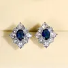 Ohrstecker CAOSHI Fancy Lady Brilliant Blue Crystal Zubehör für Frauen Luxus Temperament weibliche Hochzeitsfeier Schmuck