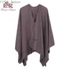 Sjaals 2022 Nieuwe Mode Kasjmier Winter Vrouwen Poncho Sjaals Vrouwen Effen Shl Cape Foulard Femme Pashmina Vrouwelijke Bufanda Mujer Sjaal YQ231114