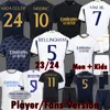 VINI JR jerseys 22 23 24 BELLINGHAM soccer reAL mADRIds BENZEMA finals champions 14 football shirt Player Version MODRIC RODRYGO camiseta kids kit 2023 2024 uniforms