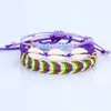 Charm Bracelets Meetvii Shell Waterproof Wax String 세트 수제 브레이드 로프 매력 Boho Surfer Girl Women