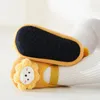 First Walkers Baby Cartoon Boots Toddler Soft Sole Anti-Slip Infant Prewalker Born Crib Sock Shoes
