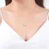 Pendant Necklaces GD Super Flash Sunflower Rotating Necklace Gold Plated Women's Stainless Steel Zircon Clavicle Chain Jewelry