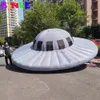 Christmas Decorations LED Lighted Giant Inflatable UFO Balloon Advertising Flying Saucer for Event Decoration 231114