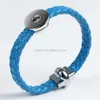 Fashion Design Colorful PU Leather Bracelet Fit 18mm snap button jewelry