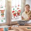 Stickers muraux Autocollants de fenêtre de noël décorations de joyeux noël pour la maison autocollant mural de noël autocollants muraux pour enfants bonne année 2024 231113