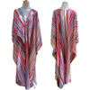 Damen Bademode Blumendruck Boho Kleid Übergröße Lose Maxi Long Beach Cover Up 2023 Robe De Plage Kaftan Tunika für Pareos