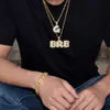 Hänge halsband bubbla bokstäver anpassade namn halsband personliga hängsmycken real guld pläterade hiphop smycken krage hambre t230413