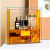 Aufbewahrungsboxen quadratische Orangen -Make -up -Veranstalter transparenter Acrylboxschubladen Design Praktisch und schön