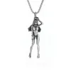 Pendentif colliers hommes femmes mode rétro Design créatif dessin animé jolie fille métal collier Punk décontracté quotidien bijoux cadeau