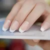 Faux ongles naturel nu blanc français cercueil faux presse sur plat ballerine Art conseils quotidien bureau doigt porter manucure 24 pièces