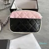 2023-Camera Bag Designer Shoulder Bag Women Luxury Crossbody Bag Small Purse Pu Leather Pocket Fashion pink black Two-tone Purses Factory Wholesales