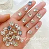 Décorations Nail Art, 10 pièces/lot, bijoux à breloques, pièces de luxe, pierres précieuses, strass en cristal, accessoires de décoration