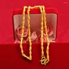 Catene non sbiadite 24K Gold Filled Collana per uomo Donna Fine Bijoux Hiphop Collares Naszyjnik Gioielli Collane a catena Regalo unisex