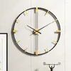 Wall Clocks Digital MechanicLarge 3d Clock Living Room Metal Stylish Electronic Silent Duvar Saati Decoration For Home