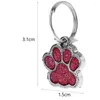 Haustier-Halsbandmarke für Hunde, mehrfarbig, Mini-Fuß, modischer Anhänger (zufällige Farbe)