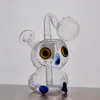 Cartoon Small Oil Dab Rigs Narghilè Bruciatore a olio in vetro da 14 mm Bong Perc Percolatore Becher Bong Tubi per l'acqua con tubo per bruciatore a olio in vetro maschio