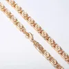 Catene da 6 mm Collana a catena a maglia di lumaca per donne ragazze 585 regalo di gioielli in colore oro rosa CN63