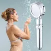 Bath Accessory Set Handheld Showerhead 3 Spray Modes Water Saving Shower Wand 360 Degree Rotation Adjustable Setting Rain High Flow