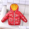 Down Coat Girls Winter Boys Jackets Parkas 312 Years Fashion Girl Warm Snowsuit Hooded Outerwear Kids Coats Drop Delivery Baby Mater Dhzep