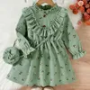 Mädchen Kleider Kinder Mädchen Herbst Kleinkind Langarm Blumen Drucke Prinzessin Kleid Kinder Hochzeit Party Casual Kleidung Vestidos