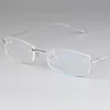 Monturas de gafas de sol Moda Vazrobe Titanio Para hombre Transparente Marco de anteojos sin montura Cuadrado Espectáculo masculino Prescripción ultraligera Po