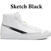 2023 Designer Mid 77 Vintage Hommes Casual Chaussures Blazers Femmes Noir Noir Bright Crimson Blanc Habanero Red Sport Baskets Baskets Skateboard