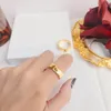 Luxury Jewelry Designer Rings Knurling Women Love Wedding Supplies Diamond 18K Gold Plated Stainless Steel Ring Fine Finger Ring Wholesale