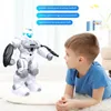 Freeshipping Robot Intelligent programmerbar Auto Music Dance RC Roboter for Children Smart Watch Följ Gest Sensor RC Vector Robot XDRBW