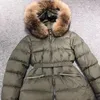 Rockar Designer Women's Down Jacket, Hooded Fox Fur Coat, märkeskläder, löstagbar rävklockan, varm parka förtjockad isolering, vindtät och vattenpro