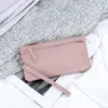 Wallets Genuine Leather Zipper For Women Money Bag Coin Purse Card Organizer Long Clutch Wallet Large Capacity Phone Handbags