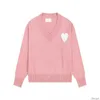 Amiparis SWEATER AM I PARIS KINT JUMPER V SCICK Trendy Designer Pullover Women Coeur Heart Love Jacquard AmisWeater Hoodie Pull Amis El1v