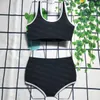 Womens Split Swimwear High Waist Bathing Suit Two Piece Swimsuit Summer Beach Travel Bikinis Set