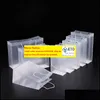 Gift Wrap Event Explies 8 Rozmiar Frosted Plastic z uchwytami wodoodporne Rransperent PVC Torba przezroczystą torebkę Prezenta
