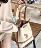 Canvas Bucket Bag Сумки вечерние сумки вытягивают веревку женское одно плечо.