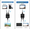 HDMI Anahtarı İki Yönlendirme 2.0 HDMI Ayrıştırıcı 1x2/2x1 Adaptör 2'de 1 Out 1 Out TV Kutusu için Dönüştürücü HDMI 4K Switcher