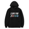 Sweats à capuche pour hommes I Love You 3000 Sweat à capuche imprimé Mode Harajuku Hommes / Femmes Sweat-shirt Automne Hiver Veste à manches longues Manteau Vêtements décontractés