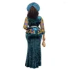 Vestidos étnicos Velvet African Vestres for Women Dashiki Dress Robe Dress Roupos Africa Cloth Christmas Diamond Maxi No Headtie