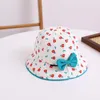 Kapelusze urocze Bowknot Baby Bucket Hat Spring Boys Girls Sunshade Piękny kwiatowy na świeżym powietrzu Summer Kids Fishing Cap na 6-24M