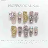 False Nails Handmade Y2K Fake Nails With Glue Cute Little Devil Press On Nail Art Reusable Long Coffin False Nail Short Full Cover Nail Tips Q231114