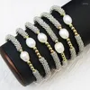 Link Bracelets 5 Pcs Lovely Snowflake Flower Bead Classic Strand Jewelry Bacelet Fashion Gift 40336