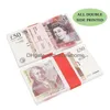 Autres fournitures de fête festives Faux argent Jouet drôle réaliste Livres britanniques Copie GBP British English Bank 100 10 Notes Parfait pour le film Dhymt