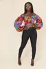 エスニック服2023夏のファッションスタイルアフリカン女性長袖ポリエステル印刷Tシャツ服