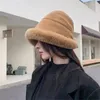 베레모 여성 솜털 버킷 모자 겨울 따뜻한 차가운 냉 보호 어부 캡 고품질 플러시 플러시 도둑 패션 레이디 파나마