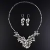 Chokers Boho Luxurious Bridal Wedding Handmade s Floral Necklace Earrings Jewelry Set Dangle Party for Women 231114