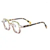 Montature per occhiali da sole Belight Optical Combo Color Design Colorato Forma quadrata Acetato Donna Vintage Montatura per occhiali retrò Lenti graduate