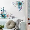 Muurstickers creatieve aquarelbloemen voor woonkamer slaapkamer decor zelfklevende verwijderbare PVC-stickers kunst muurschilderingen