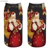 Barnstrumpor 1pairs jul Ny 3D -tryck Santa S Big Children Ny julklapp unisex en storlek jul barnl231114