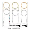 Collana Orecchini Set 634C 6 Pezzi Porta maschera Fahsion Cordino carino Catena per occhiali anti-smarrimento EyeChain