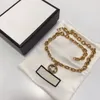 Lettres d'or de style classique pendentif collier de haute qualité hommes femmes designer torsion collier cadeau bijoux accessoires en gros