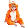 Piżama 0-4y Kigurumi dzieci piżamę zamek błyskawiczny dinozaur małpa anime cosplay kostium zimowy flanel maluch pajama dziewczynka bolenia 231113